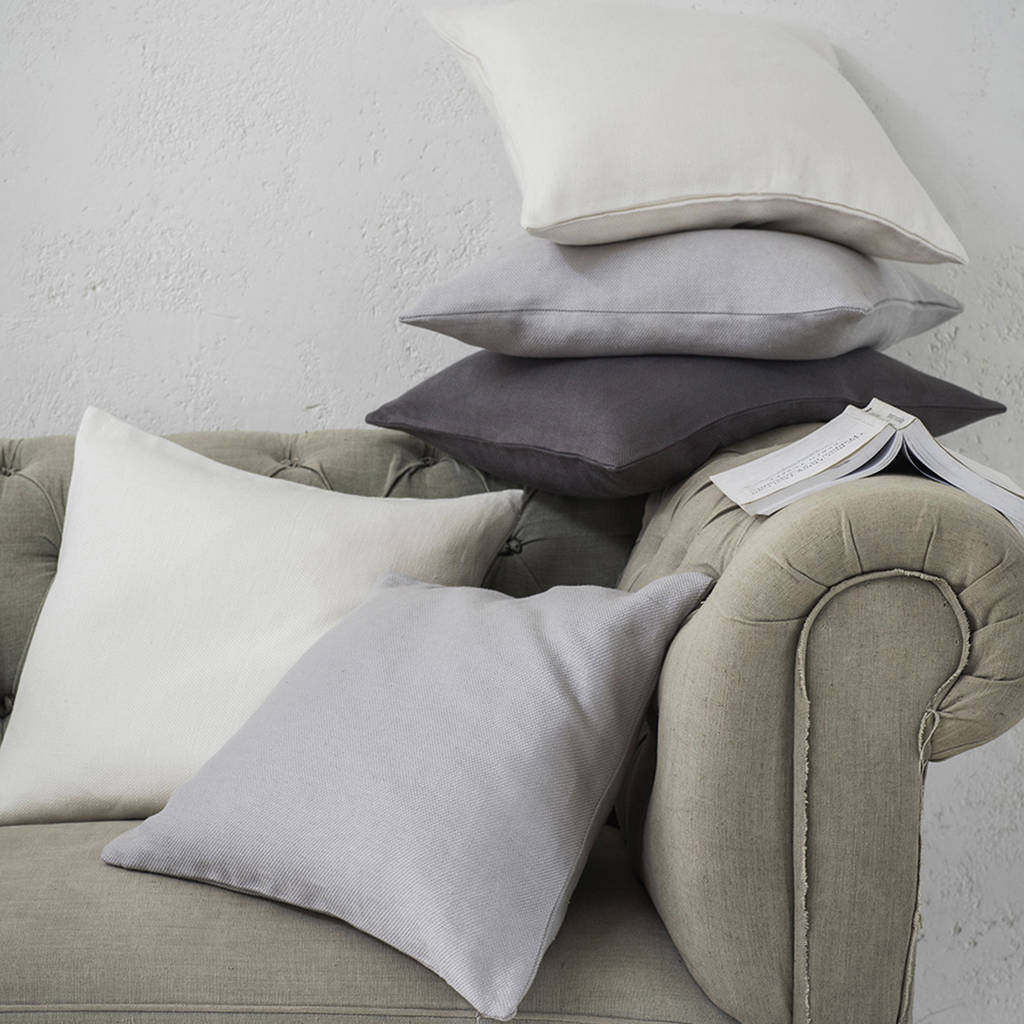 Pale Grey Motte Cushion, 1 of 2