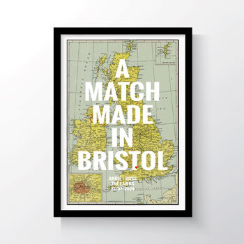 Personalised UK Map Print, 2 of 4
