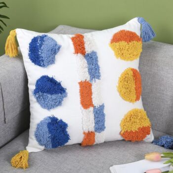 Pattern Colourful Canvas Cushion Covers, 4 of 8