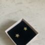 Tiny Dainty Cz Gold Star Stud Earrings, thumbnail 3 of 5