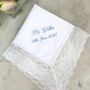 Personalised Bridal Wedding Handkerchief, thumbnail 4 of 8