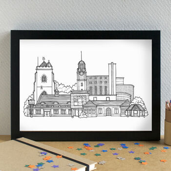 Sutton Coldfield Skyline Art Print Unframed, 2 of 6