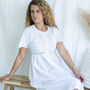 Women's White Cotton Nightdress Carolyn, thumbnail 1 of 6