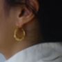 Chunky 14 K Gold Or Silver Twisted Hoop Earrings, thumbnail 3 of 6