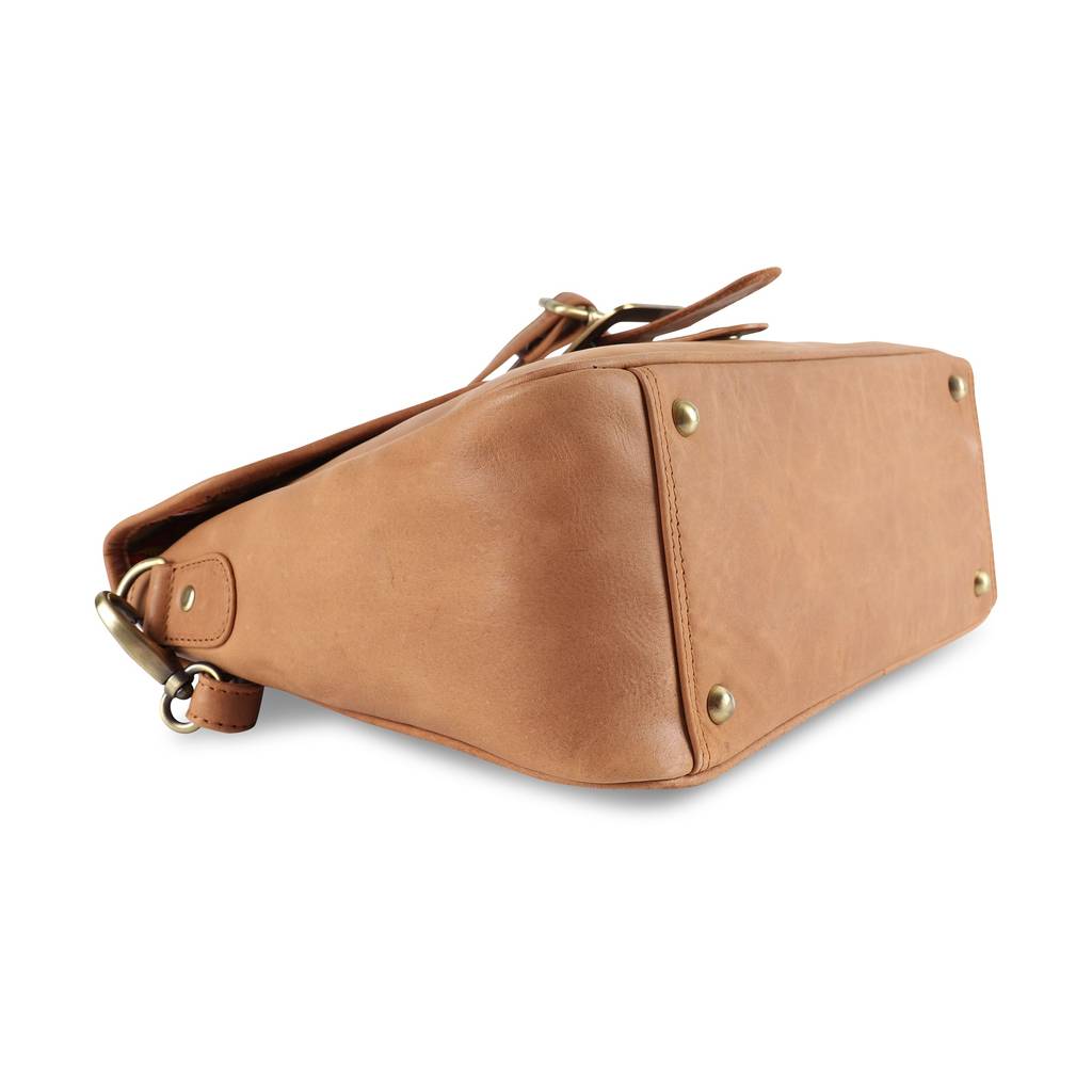 Leather Top Handle Bag, Camel Tan By The Leather Store ...