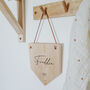 Personalised Wooden Name Flag Sign, thumbnail 3 of 5