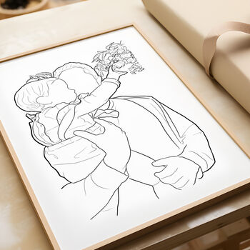 Personalised Line Drawing Family Portrait Illustration, 12 of 12