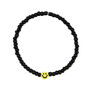 Black Smiley Beaded Stacker Bracelet, thumbnail 2 of 2