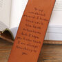 Personalised Meaningful Message Leather Bookmark, thumbnail 3 of 6