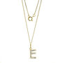 9ct Yellow Solid Gold Cubic Zirconia Initial Necklace, thumbnail 4 of 9