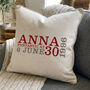 Personalised 30th Birthday Cushion, thumbnail 1 of 8