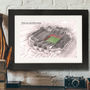 Personalised Illustrated Old Trafford Stadium Print, thumbnail 1 of 1