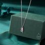 Tiny Cz Tulip Flower Pendant Necklace, thumbnail 3 of 11