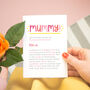 Personalised Mummy Definition Card, thumbnail 2 of 8
