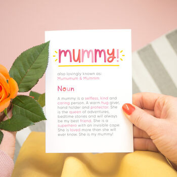Personalised Mummy Definition Card, 2 of 8