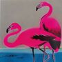 'The Flamingoes' Neon Stencil Screenprint, thumbnail 3 of 9