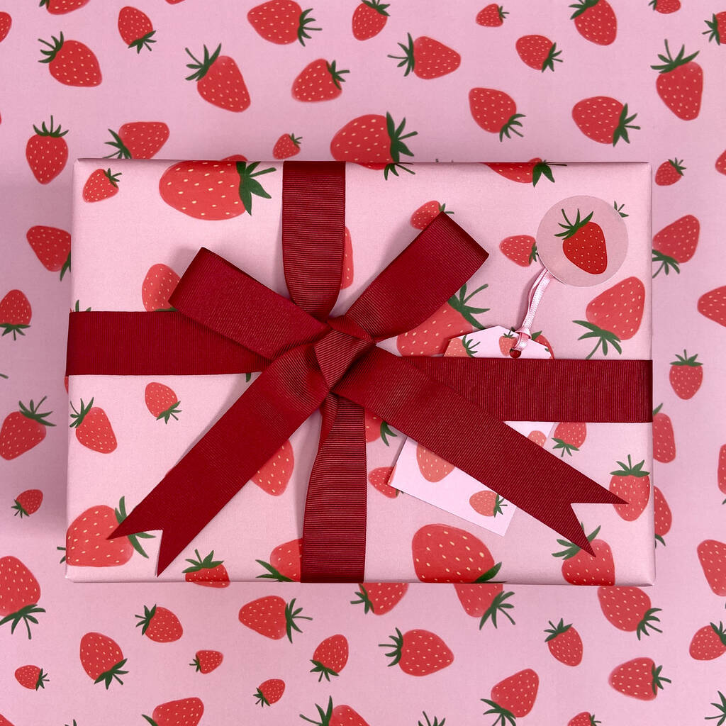 Luxury Strawberry Wrapping Paper/Gift Wrap, 1 of 10