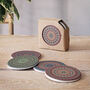 Set Of Four 'Mandala' Coasters, thumbnail 1 of 3