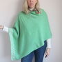Checkerboard Lambswool Poncho, thumbnail 5 of 9