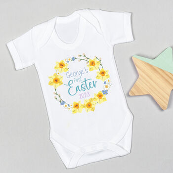 Personalised First Easter Wreath Bodysuit, 2 of 6