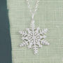 Snowflake Sterling Silver Stud Earrings, thumbnail 2 of 9