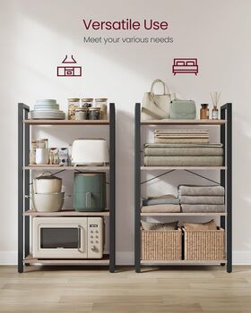 Four Tier Industrial Bookshelf Storage Unit, 5 of 7