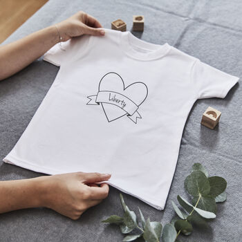 Personalised Heart Children's T Shirt, 4 of 5