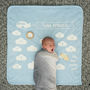 Personalised Little Aeroplane Baby Blanket Set, thumbnail 2 of 6