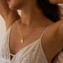 Dainty 14 K Gold Safety Pin Necklace, thumbnail 3 of 6