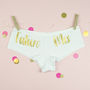 Personalised 'Future Mrs' Contemporary Hen Knickers, thumbnail 2 of 9
