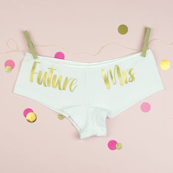 Personalised 'Future Mrs' Contemporary Hen Knickers, 2 of 9