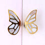 G Decor Set Of Two Handcrafted Brass And Mother Of Pearl Butterfly Wing Handles, thumbnail 4 of 4