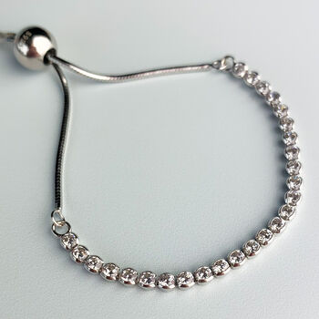 Sterling Silver Crystal Bracelet, 2 of 4