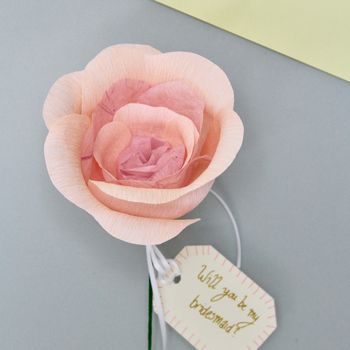 Will You Be My Bridesmaid Paper Rose, 4 of 5