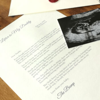 A Letter To My Daddy From The Bump Personalised Keepsake, 11 of 11