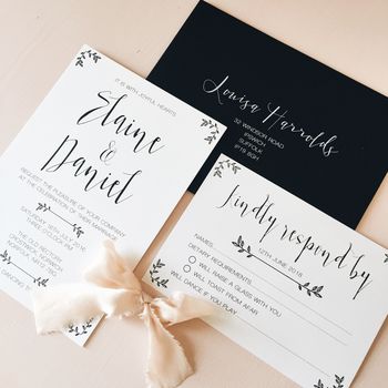 Modest Love Wedding Invitation And Rsvp By Eliza May ...