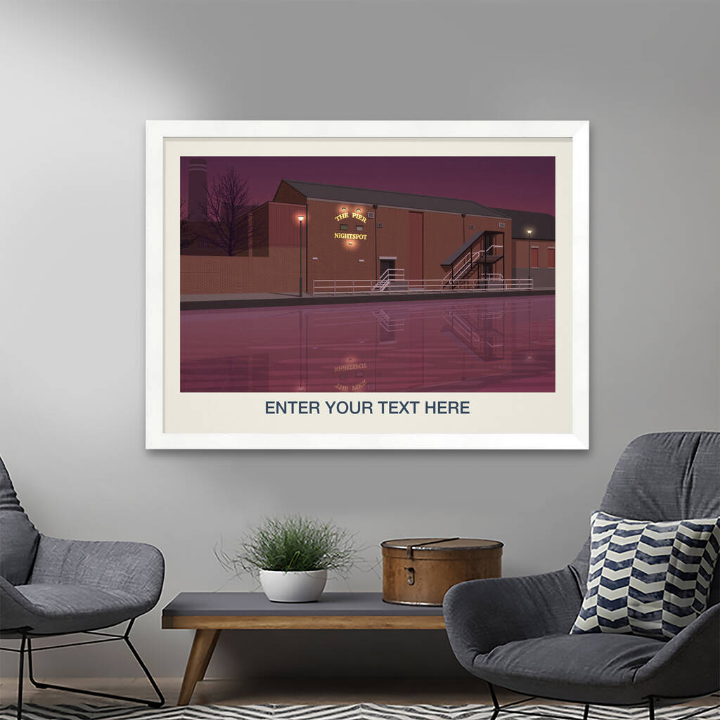 Personalised The Pier Nightclub Poster By Steve Ash illustration