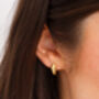 Gold Plated Ear Hugging Snake Hoop Earrings, thumbnail 6 of 8