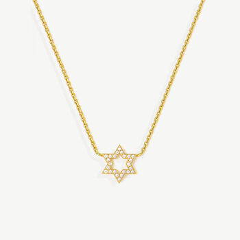 Gold Or Silver Women's Dainty Star Of David Pendant Necklace, Celestial Jewellery Gift For Her, 2 of 6