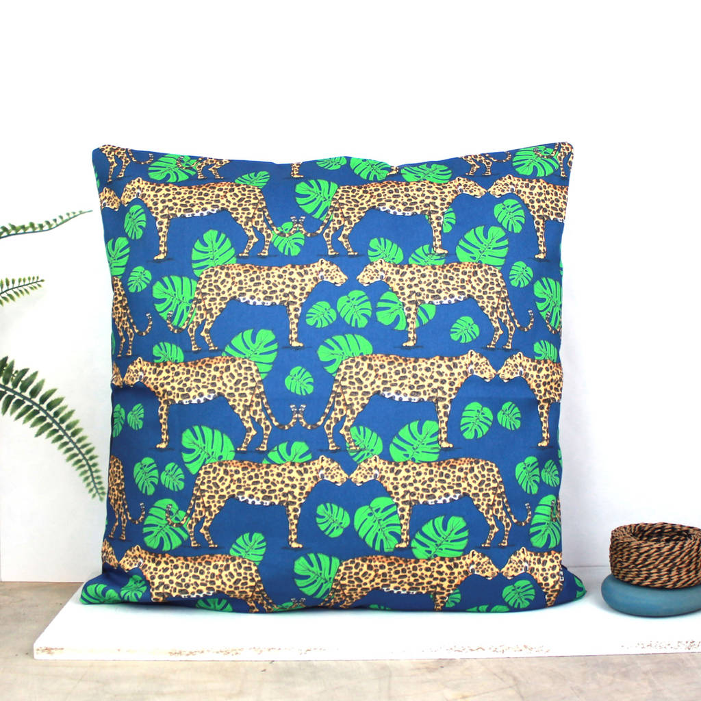 Leopard Jungle Cushion, 1 of 2