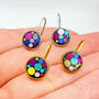 Elegant Disco Drop Earrings With Colourful Sparkles, thumbnail 1 of 9