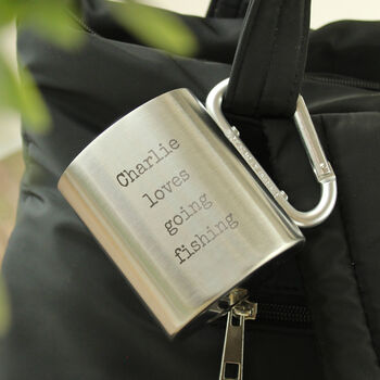 Personalised Message Stainless Steel Camping Mug, 2 of 7