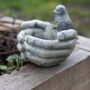 Garden Bird Feeder Decorative Stone Bath Novelty Hands, thumbnail 10 of 10
