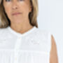 Women's White Cotton Nightdress Molly, thumbnail 4 of 4