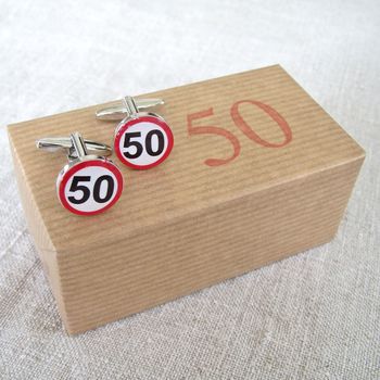 Happy 50th Birthday Cufflinks, 3 of 5