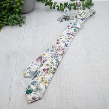 Wild Flower Neck Tie Spring Tie Adults And Childs, 6 of 6
