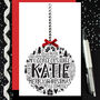 Wife Christmas Bauble Personalised Card, thumbnail 1 of 4
