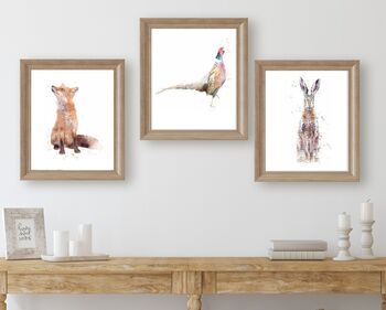 Trio Of Fox, Hare And Pheasant Prints, 2 of 6