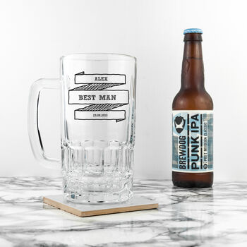 Personalised Comic Style Beer Glass Tankard, 4 of 5