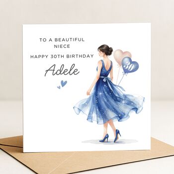 30th Birthday Card Personalised For Niece, 2 of 5